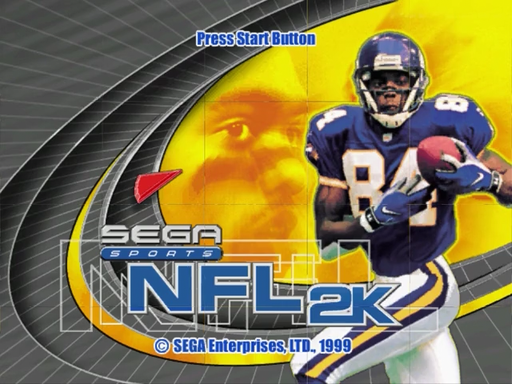 NFL 2K2 title screen for Sega Dreamcast
